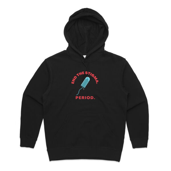 End period stigma - tampon big logo - Womens Premium Hood Thumbnail