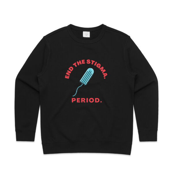 End period stigma - tampon big logo - Womens Premium Crew Thumbnail